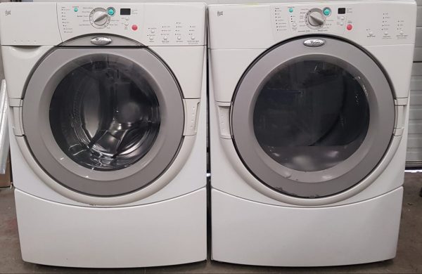 SET WHIRLPOOL DUET WASHER GHW9100LW1 AND DRYER YGEW9250PW0