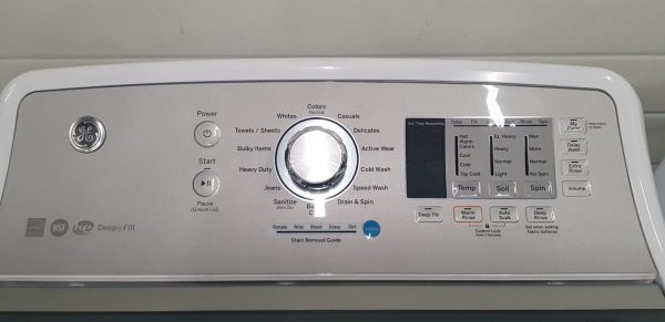 BRAND NEW OPEN BOX SET WASHER GTW680BMMWS AND DRYER GTD65EBMK0WS NO SCRATCHES - small dent 