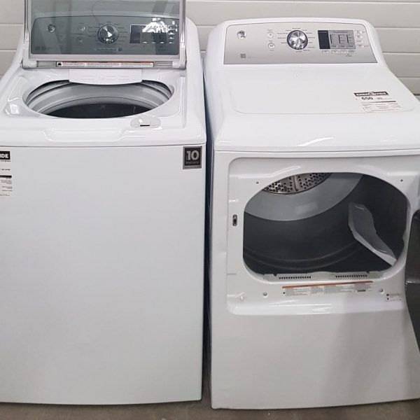 Brand New Open Box Set Washer Gtw680bmmws And Dryer Gtd65ebmk0ws No Scratches - Small Dent