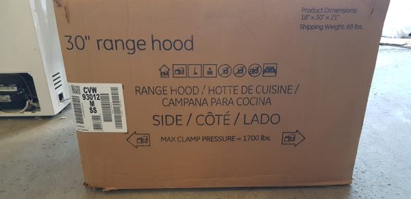 New GE Cafe Range Hood  - CVW93012MSS