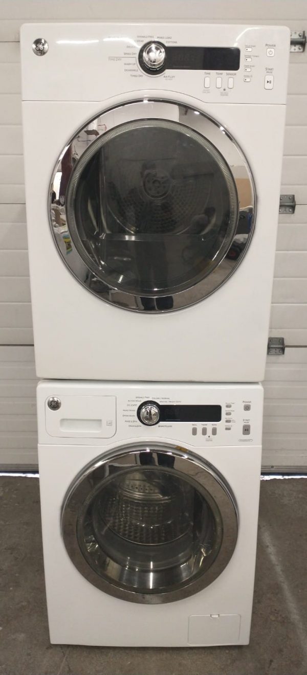 Set Apartment Size Ge-  New Open Box Washing Machine Wcvh4800k2ww &  Barely Used Dryer Pcvh480ek0ww