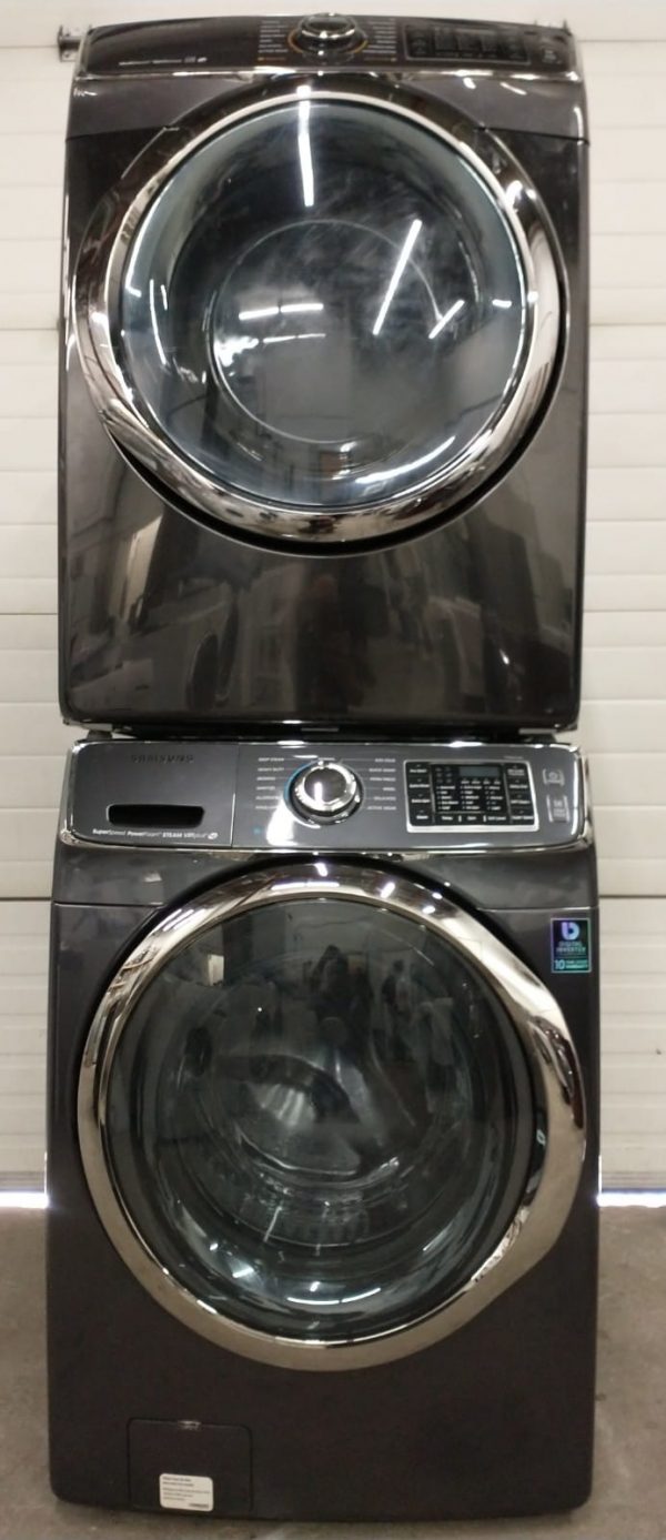 Set Samsung - Washer Wf45h6300ag/a2 And Dryer Dv45k6500ev/ac