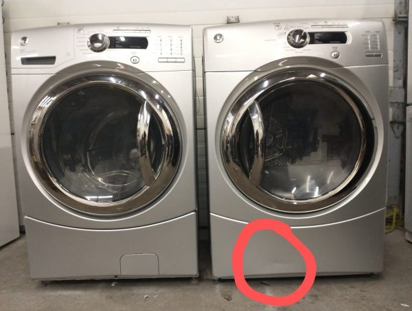 Used Set GE Washer Gfwh2405l0ms And Dryer Gfms355el0ms