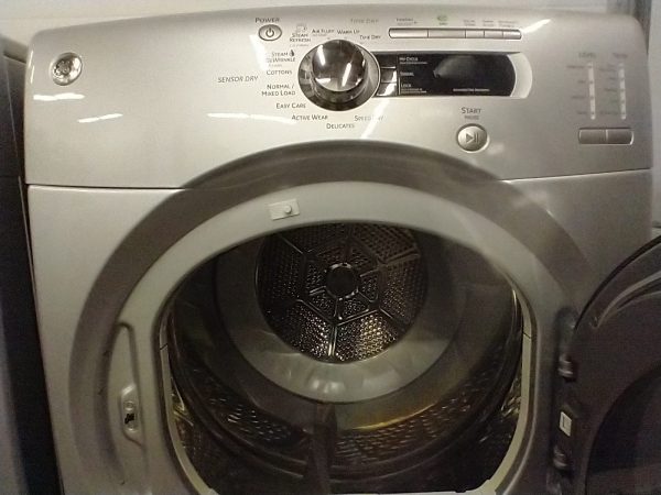 USED SET GE WASHER GFWH2405L0MS AND DRYER GFMS355EL0MS
