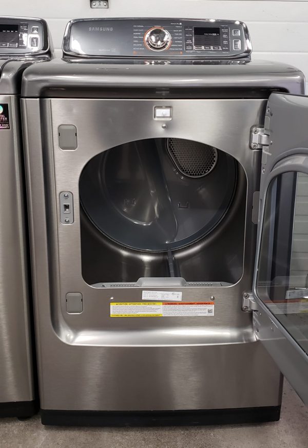 Used Set Samsung Washer Wa45h7200ap/a2 And Dryer Dv52j8700ep/ac