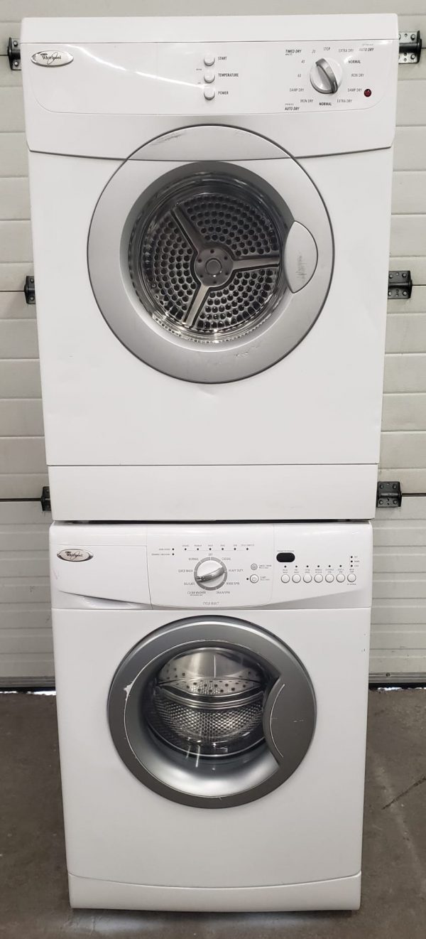 Used Set Whirlpool Apartment Size - Washer Wfc7500vw2 And Dryer Ywed7500vw