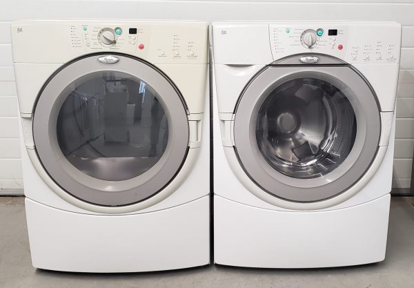 USED SET WHIRLPOOL DUET- WASHER GHW9100LW2 AND DRYER YGEW9200LW1