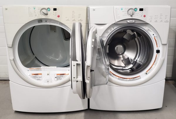 Used Set Whirlpool Duet- Washer Ghw9100lw2 And Dryer Ygew9200lw1