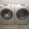 USED SET BLOOMBERG APARTMENT SIZE WASHER WM67121NBL00 AND DRYER DV16540NBL00