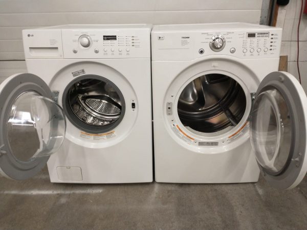 USED SET - LG WASHER WM2010CW AND DRYER DLE3777W