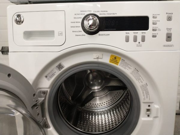 Used Set GE Appartment Size Washer Wcvh4800k2ww & Dryer Pcvh480ek0ww