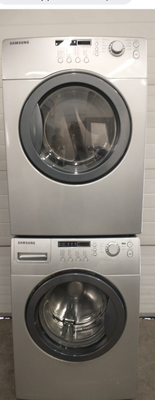 Used Set Samsung Washer Wf203ans/xac & Dryer Dv203aes/xac