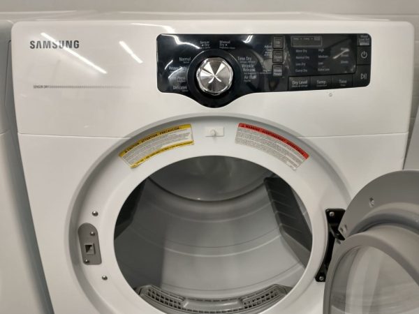 Used Set Samsung Washer Wf220anw/xac & Dryer Dv210aee/xac
