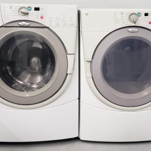 USED SET WHIRLPOOL DUET WASHER GHW9150PW0 DRYER YGEW 4
