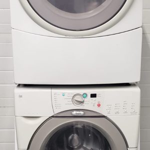USED SET WHIRLPOOL DUET WASHER GHW9150PW0 DRYER YGEW 5