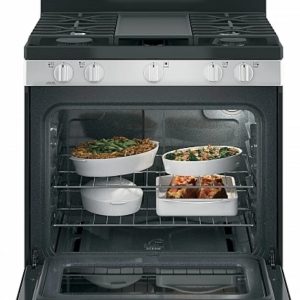 NEW GE STOVE WITH GAS RANGE BROIL DRAWER JCGBS66SEKSS 2