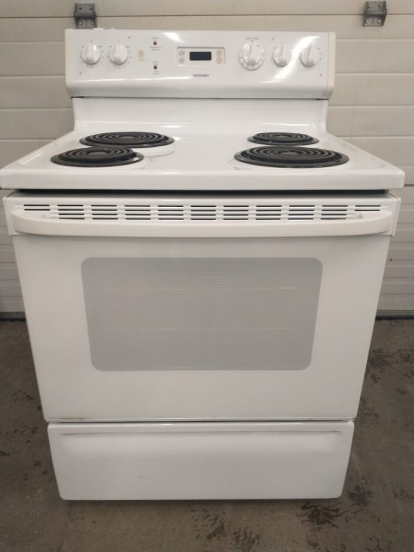 Used Electrical Stove Hotpoint Rcbs536dn2ww