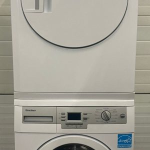 USED SET BLOMBERG APPARTMENT SIZE WASHER WM87120NBL00 DRYER DV17540NBL00 1