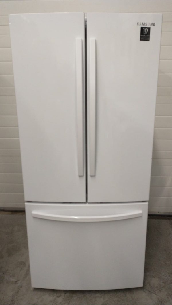 New Open Box Floor Model Refrigerator Samsung Rf220nftaww/aa