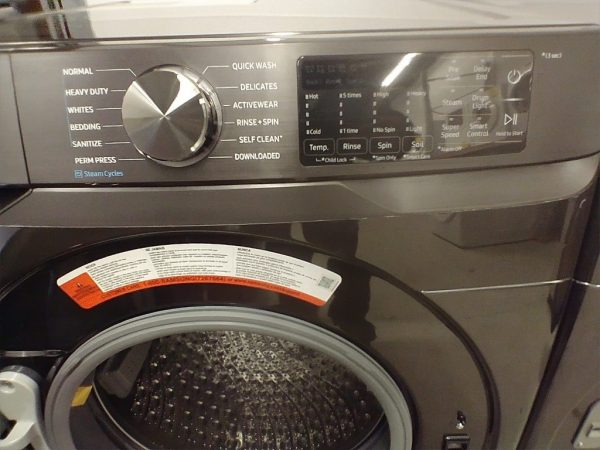 New Open Box Samsung Set Washer Wf50t8500av/us & Dryer Dve45r6300v/ac