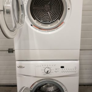 USED SET WHIRLPOOL APPARTMENT SIZE WASHER WFC7500VW2 AND DRYER YWED7500VW 3