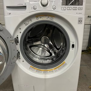 SET LG WASHER WM3170CW 4.2 CU.FT AND DRYER DLE2250W 2