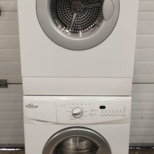 SET WHIRLPOOL APPARTMENT SIZE WASHER WFC7500VW2 AND DRYER YWED7500VW 1