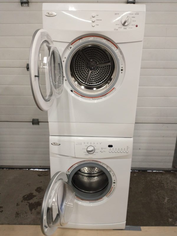 Used Set Whirlpool Appartment Size Washer Wfc7500vw2 & Dryer Ywed7500vw