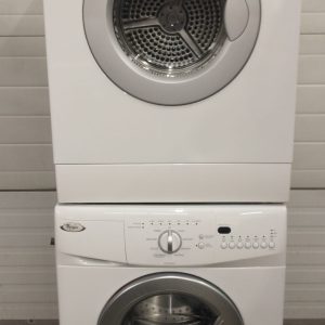USED SET WHIRLPOOL APPARTMENT SIZE WASHER WFC7500VW2 & DRYER YWED7500VW2