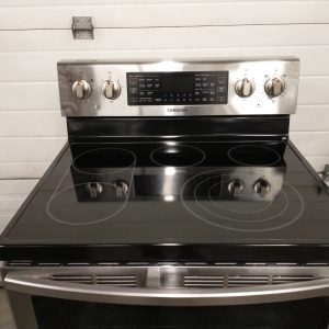 NEW OPEN BOX FLOOR MODEL ELECTRICAL STOVE SAMSUNG NE59T7851WSAC WITH DOUBLE OVEN 3