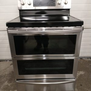 NEW OPEN BOX FLOOR MODEL ELECTRICAL STOVE SAMSUNG NE59T7851WSAC WITH DOUBLE OVEN 5