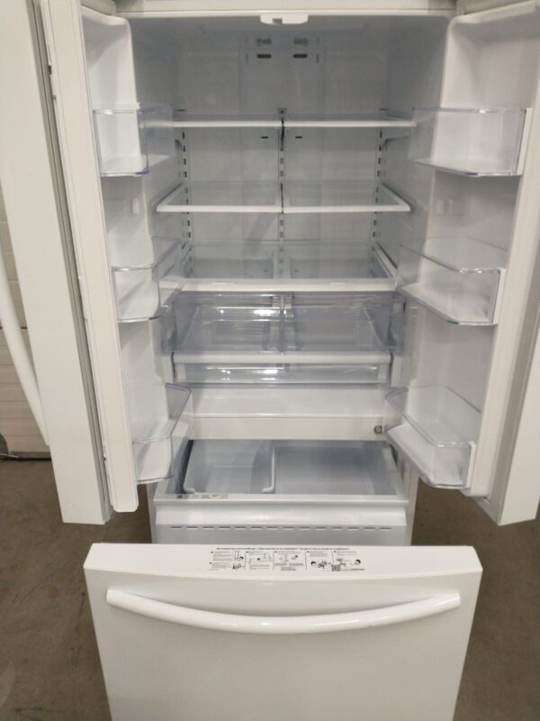 Open Box Floor Model Refrigerator Samsung Rf220nftaww/aa