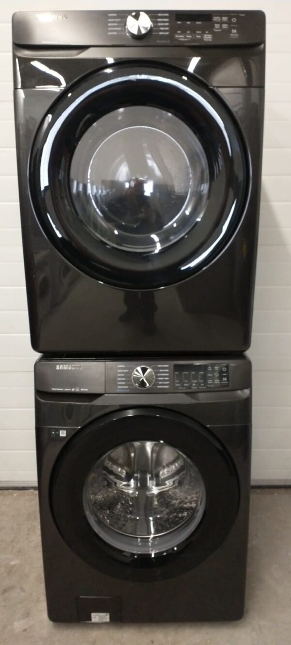 New Open Box Floor Model Set Samsung Washer Wf50t8500av & Dryer Dve45t6005v/ac