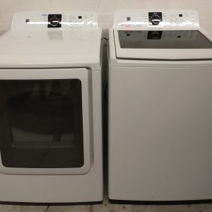 USED SET KENMORE BY SAMSUNG WASHER 592 29212 DRYER 595 69211 1