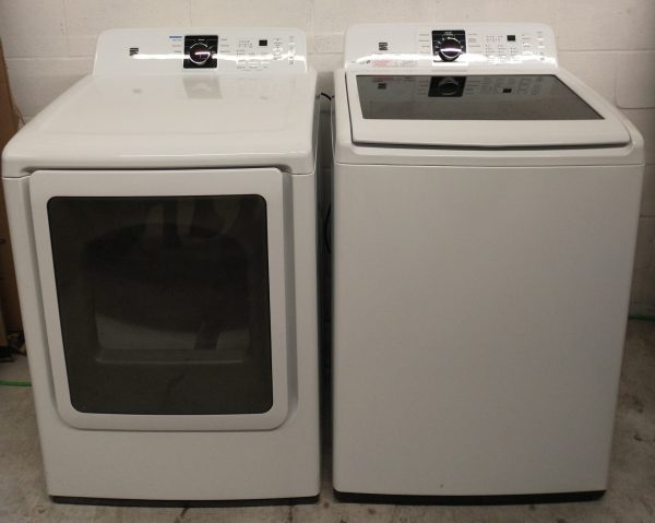 USED SET KENMORE BY SAMSUNG WASHER 592-29212 & DRYER 595-69211