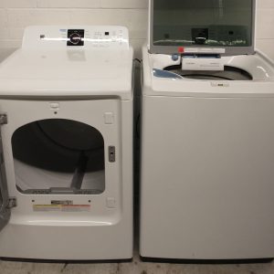 USED SET KENMORE BY SAMSUNG WASHER 592 29212 DRYER 595 69211 2
