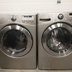 USED SET LG WASHER WM2455HS DRYER DLE5955S 1