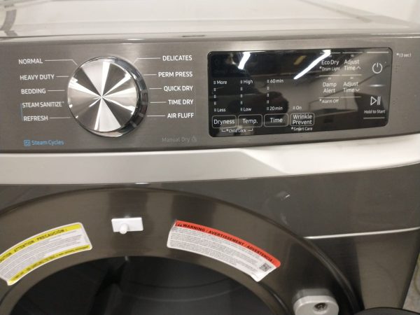 New Open Box Floor Model Set Samsung Washer Wf45r6100ap/us & Dryer Dve45t6100p/ac