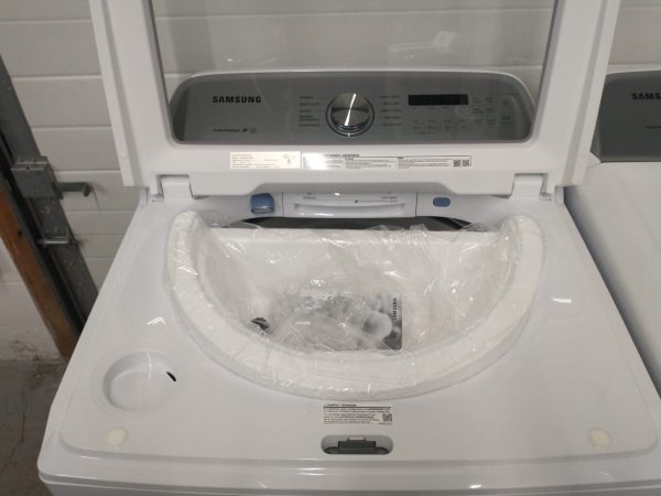 Open Box Set  Samsung Washer Wa50r5200aw & Dryer Dve50t5205w