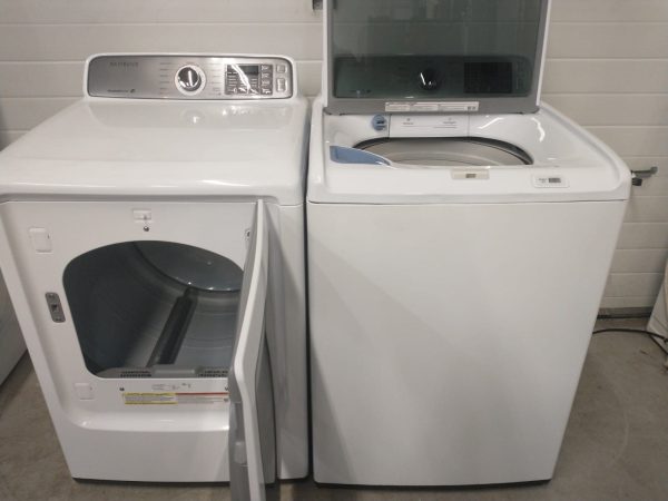 Set Samsung New Washer Wa45n7150aw/a4 & Used Dryer Dv45h7200ew/ac