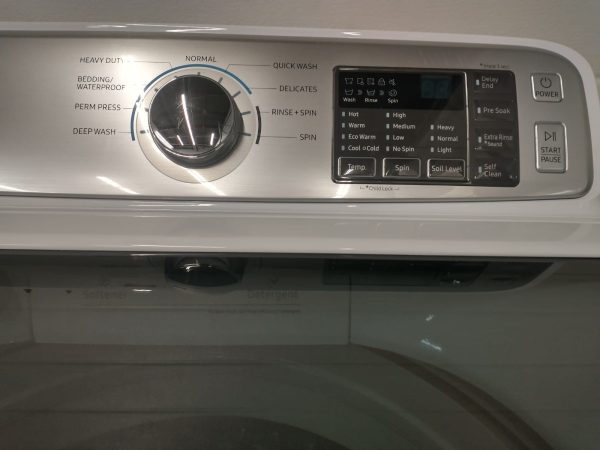 Set Samsung New Washer Wa45n7150aw/a4 & Used Dryer Dv45h7200ew/ac