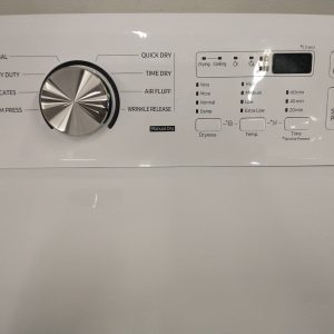 NEW OPEN BOX FLOOR MODEL SET SAMSUNG WASHER WA44A3205AW 5.2 CU.FT AND DRYER DVE45T3200W 7.5 CU 1