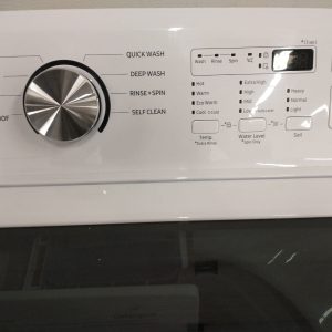 NEW OPEN BOX FLOOR MODEL SET SAMSUNG WASHER WA44A3205AW 5.2 CU.FT AND DRYER DVE45T3200W 7.5 CU 2