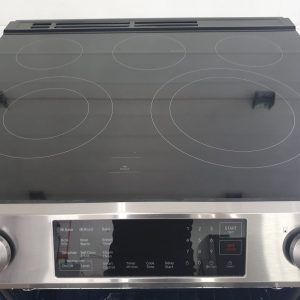 OPEN BOX FLOOR MODEL ELECTRICAL SLIDE IN STOVE SAMSUNG NE63T8311SSAC WITH FAN CONVECTION AND WI FI 30 INCH 1199 RETAIL PRICE 1699 3
