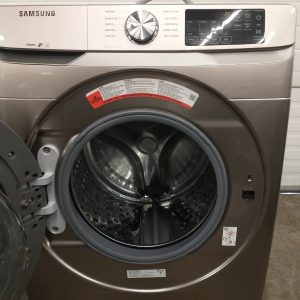 OPEN BOX SAMSUNG SET WASHER WF45R6100AC 5.2 CU. FT AND DRYER DVE45T6100CAC 7.5 CU. FT 4