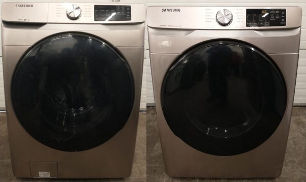 New Open Box Samsung Set Washer Wf45r6100ac And Dryer Dve45t6100c/ac
