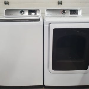 OPEN BOX SET SAMSUNG WASHER WA50M7450AW/A4 AND DRYER DVE50T7450W