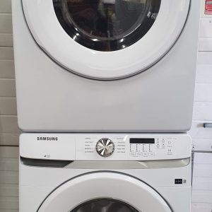 Used Samsung Set Washer WF45T6000AW And Dryer DVE45T6005V
