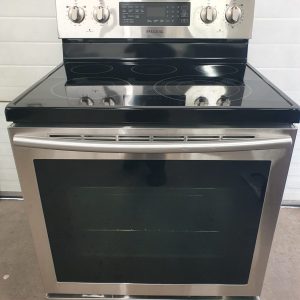 USED LESS THAN 1 YEAR ELECTRICAL STOVE SAMSUNG NE59J7630SSAC 30 INCH. SELF CLEAN STEAM CLEAN SLOW COOK BREAD PROOF 1