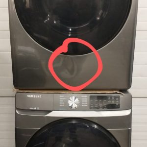 USED LESS THAN 1 YEAR SAMSUNG SET WASHER WF45R6100AP 5.2 CU. FT AND DRYER DVE45T6100PAC 7.5 CU. FT 2